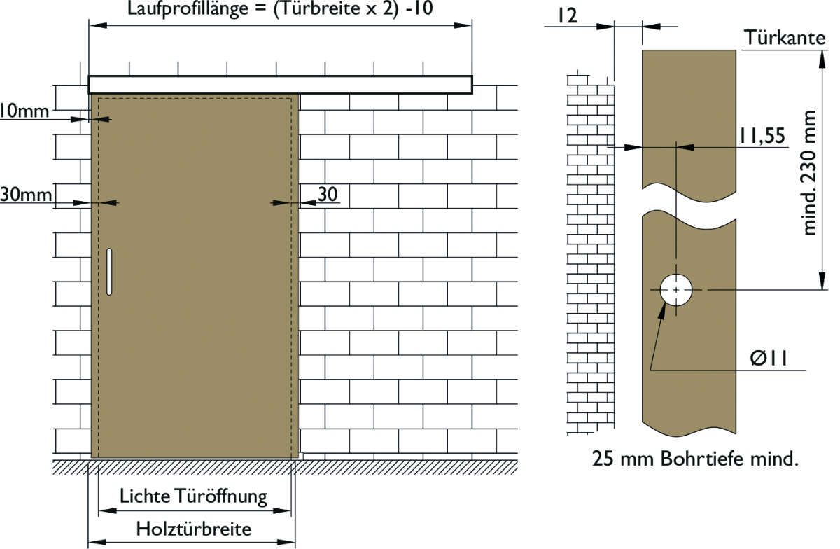 Topform Schiebetürbeschlag Nimos 60 kg