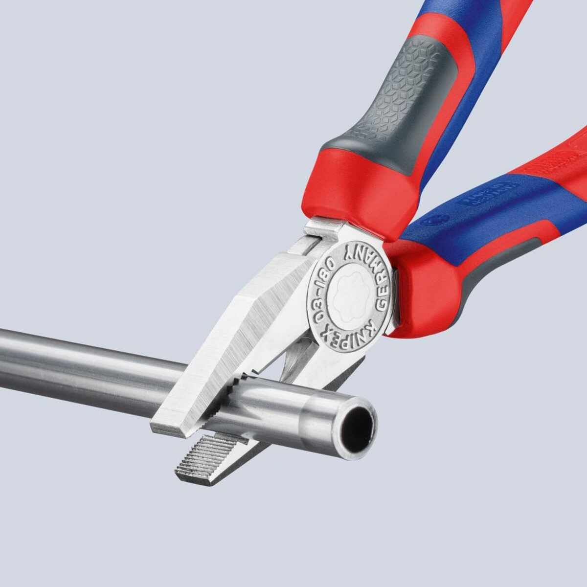 Kombinationszange verchromt mit Mehrkomponenten-Griffen 160mm KNIPEX