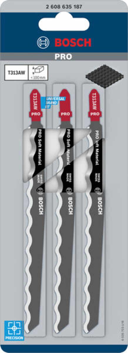 PRO Soft Material T313AW Stichsägeblatt, 152 mm, 3-tlg.