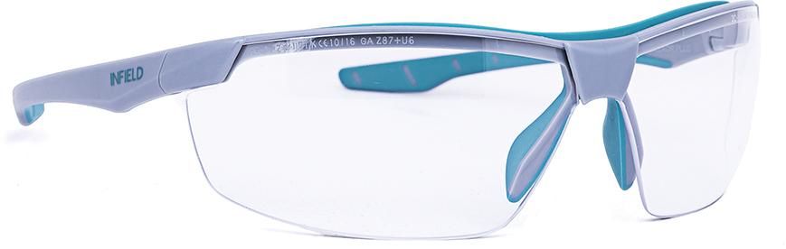INFIELD Schutzbrille FLEXOR PLUS PC grau/türkis antikratz/UV-beständig