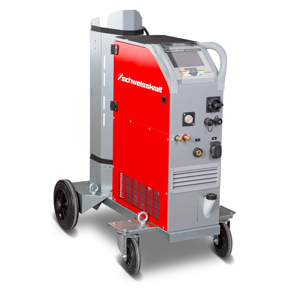 MIG/MAG-Impulsschweißgerät Schweisskraft PRO-PULS 300 W (Fahrwagen Profi, Bedienfeld unten) Aktions-Set