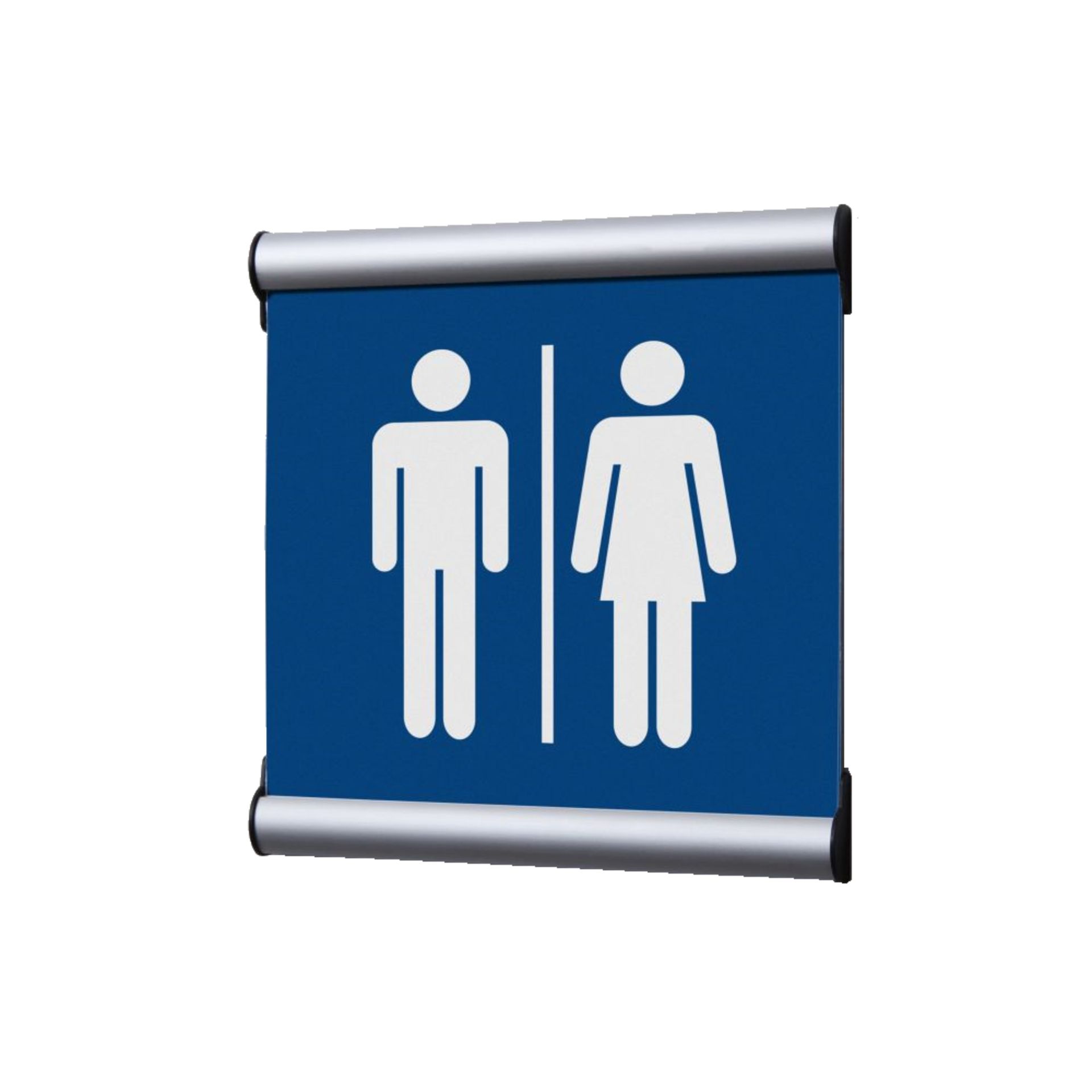 Türschild 15,5x15,5cm Damen/Herren bl