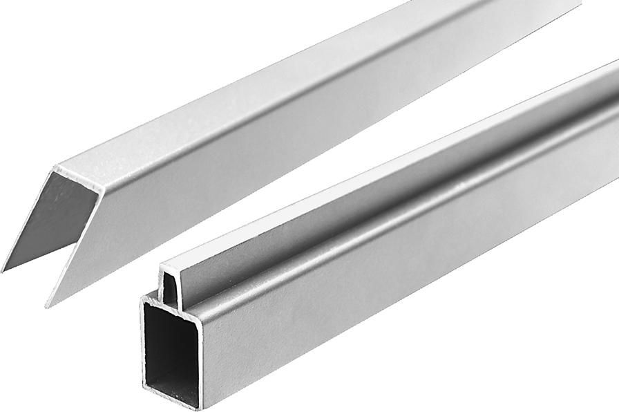 ECOSTECK- Set Aluminium für ein SCHMALELEMENT 32/25x20x900mm, SILBER, Start & Abschluss