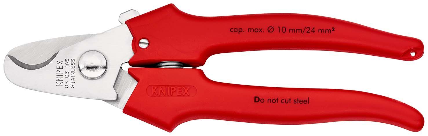 KNIPEX Kabelschere Griffe mit Kunststoff umspritzt