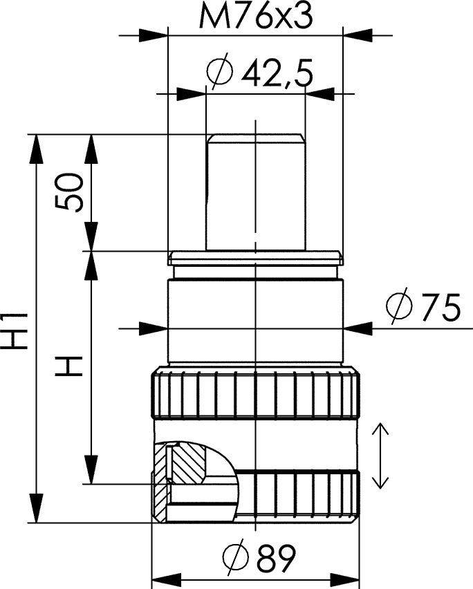 Zwischenelement klein 6425Z-100mm AMF