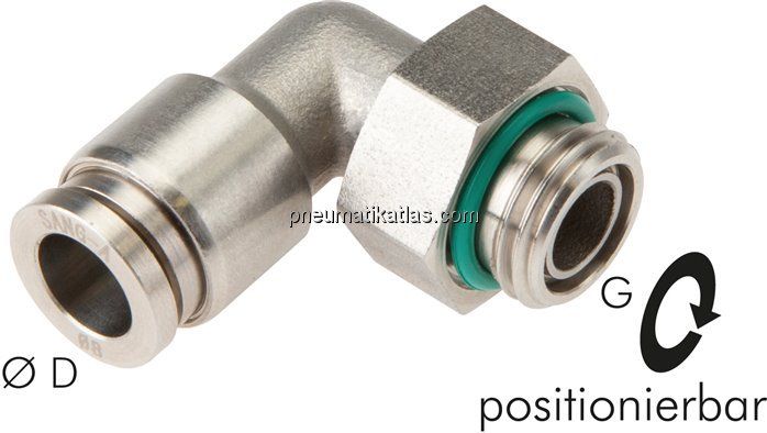 Winkel-Steckanschluss G 1/2"- 16mm, IQS-ES LE/IQS-PVDF