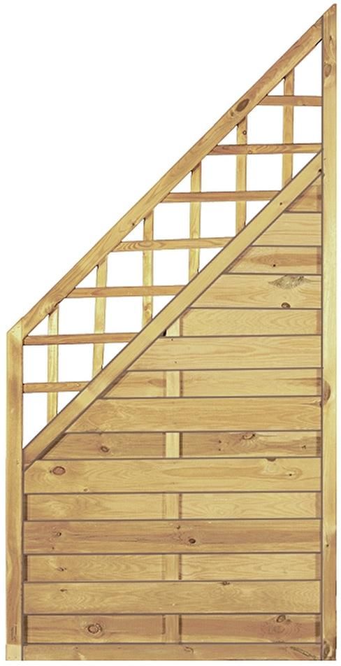 Maxi-Massiv-Ranki-ECKE 90 x 180/90 cm kdi grün Rahmen 45/45mm Lamellen geriffelt & geschraubt