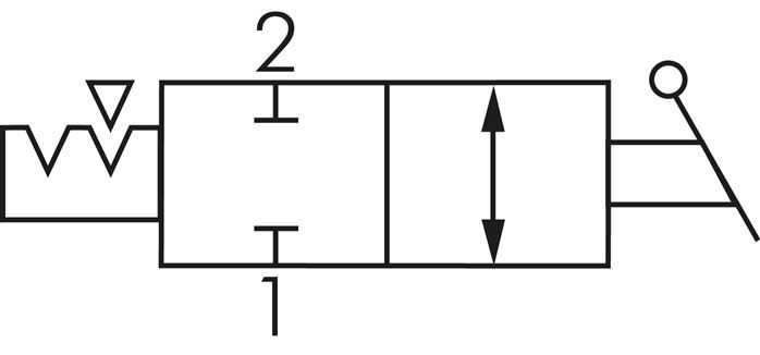 Kipphebelventil 2/2-Wege, 6 x 4 mm (außen x innen)-G 1/8" (AG)