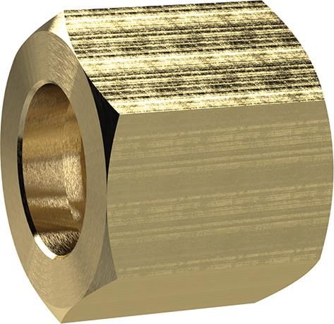 Überwurfmutter Messing 6-kant G1/4" für Tülle Schlauch-Innen-Ø RIEGLER