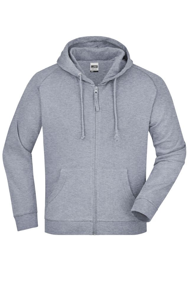 Hooded Jacket Klassische Kapuzenjacke aus hochwertiger French-Terry-Qualität grau, Gr. S