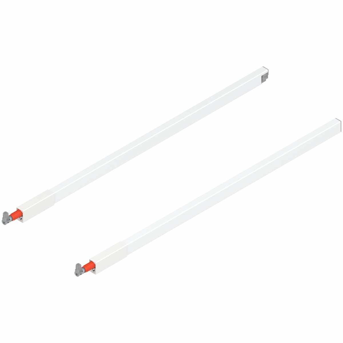 TANDEMBOX Längsreling (oben), für Frontauszug, NL=650 mm, links/rechts, für TANDEMBOX antaro, seidenweiß