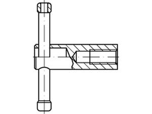 DIN 6307 Stahl 5 M 16 brüniert, loser Knebel brün S