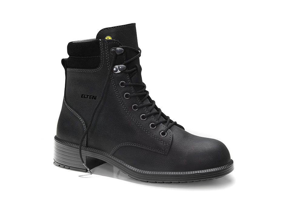 ELTEN Damen-NIKOLA Sicherheitsstiefel Mid S2 ESD, Schwarz, Gr. 40
