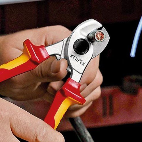 Kabelschere VDE 165mm m.Si-Öse Knipex