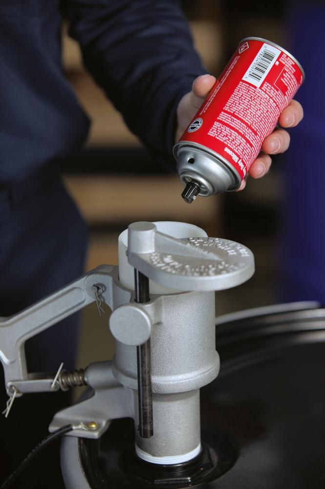 Aerosoldosen- Recyclingsystem Set Auslaufstutzen, Filter Abgreifklemme, Brille