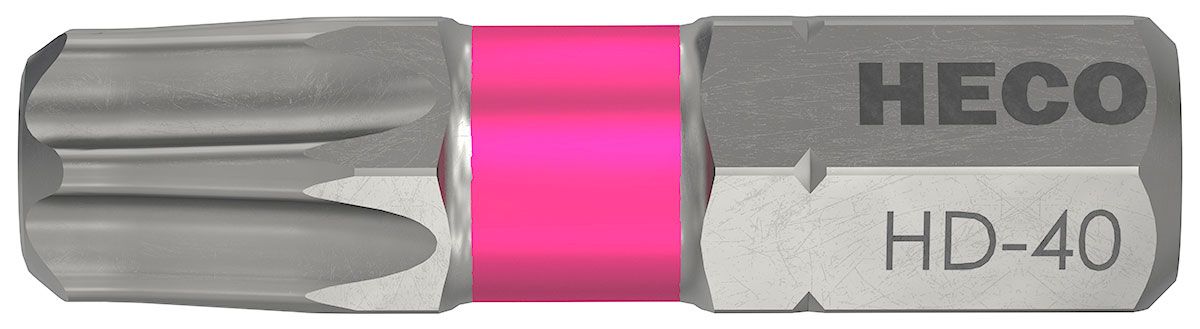 Bits, HECO-Drive, HD-40, Farbring: pink, im Blister à 10 Stück