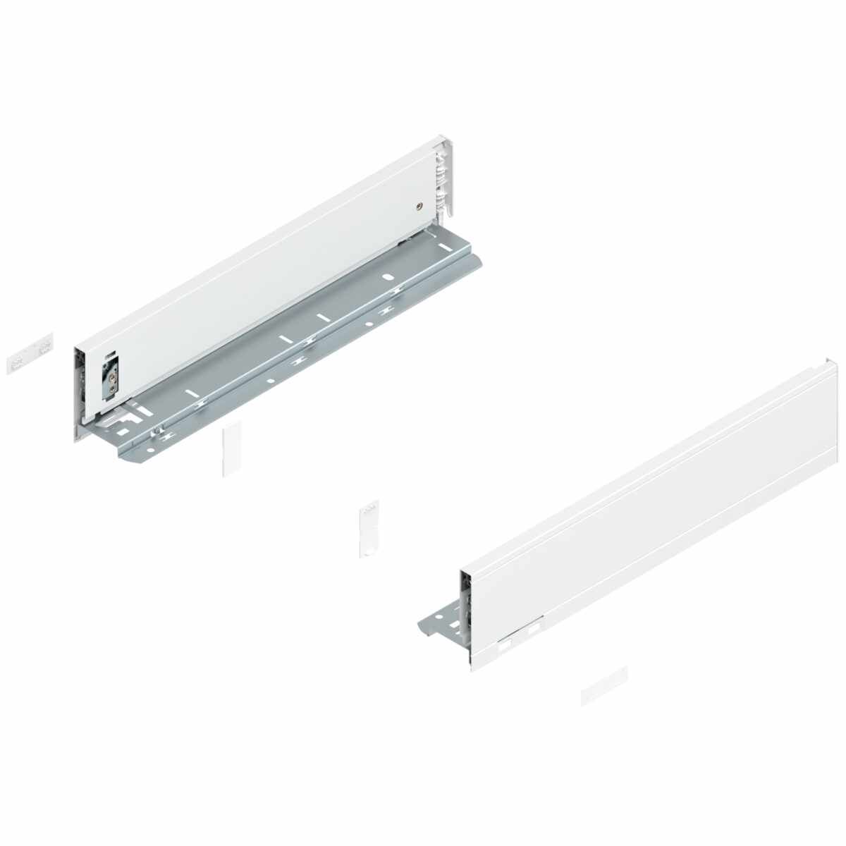 LEGRABOX Zarge, Höhe M (90.5 mm), NL=400 mm, links/rechts, für LEGRABOX pure, seidenweiß matt