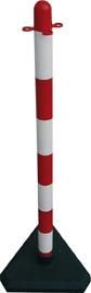 Kettenständer Kunststoff H950xD40 mm rot/weiß 4 Kettenaufnahmen