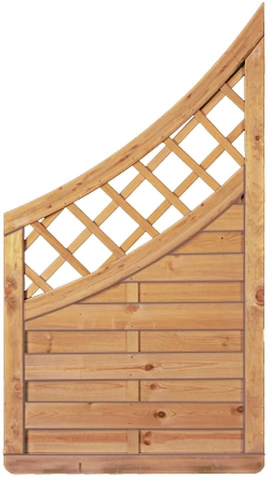 Avantgarde 90x160/90cm Doppelbogen-Abschluß Rahmen 45/68 mm, kdi-grünLamellen glatt,geschr.