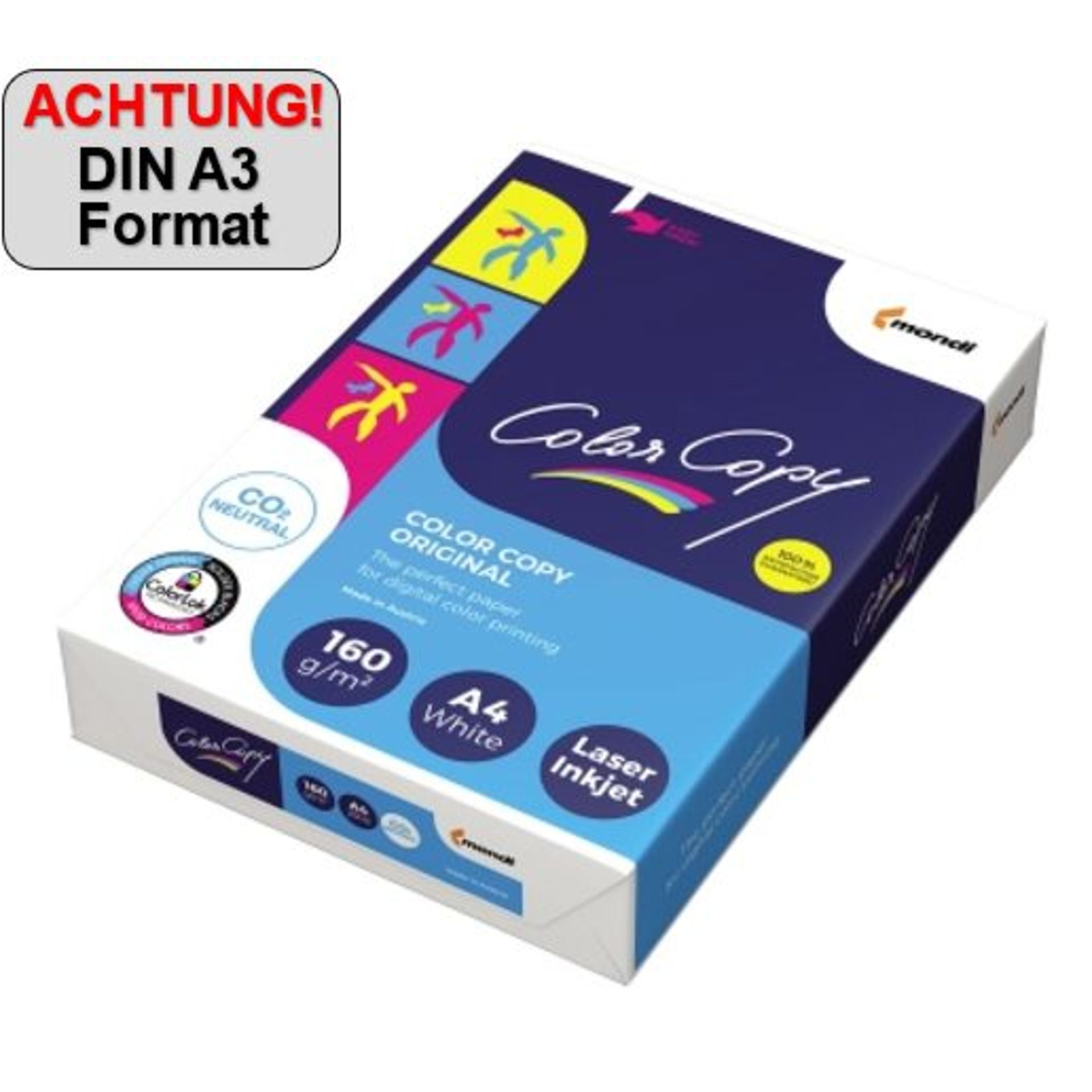 Kopierpapier DIN A3 160g weiß 250 Bl./Pack.