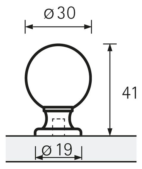 HETTICH Bona Möbelknopf Ø 30 mm