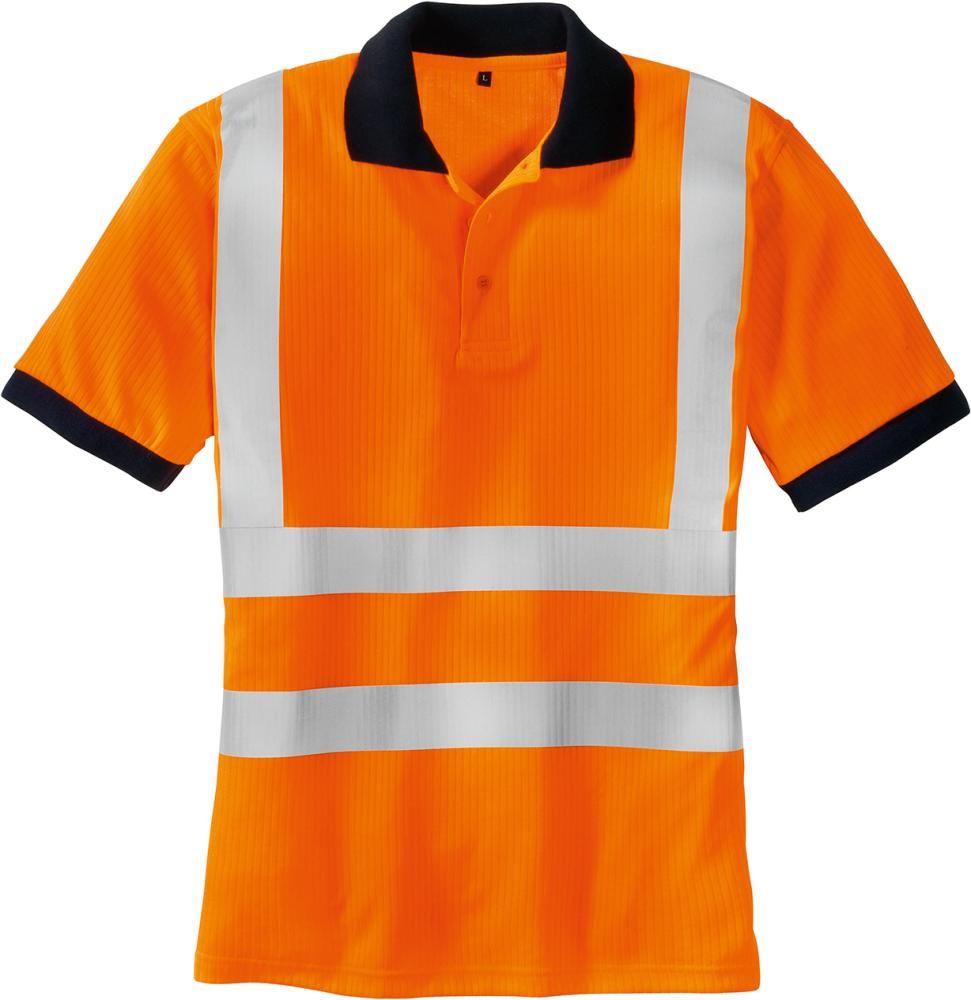 Warnschutz-Polo-SYLT, leuchtorange, Gr. 2XL