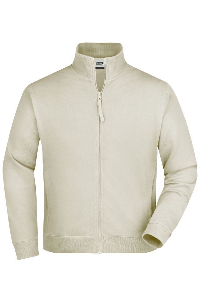 Sweat Jacket Klassische Sweatjacke aus French-Terry braun/grau, Gr. 3XL