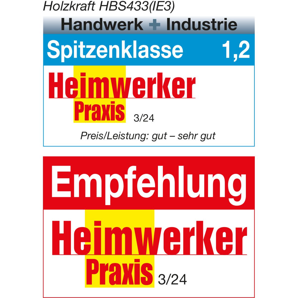 Holzbandsäge Holzkraft HBS 433 (IE3) Aktionsset