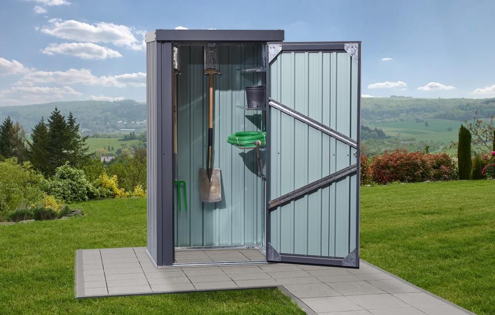 Geräteschrankmit Flachdach + Zubehör98 x 81 x 180 cm