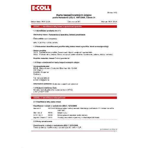 Orangen-Spezialreiniger 500ml Sprühdose (F) E-COLL EE
