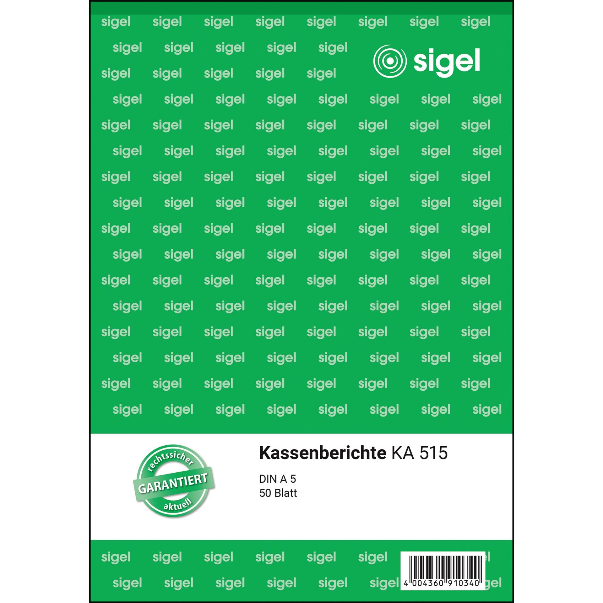 Kassenbericht DIN A5 50Blatt