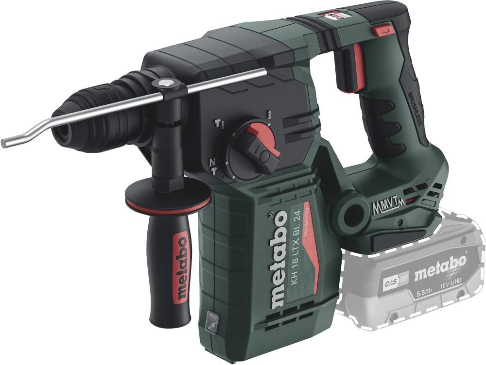 Akku-Kombihammer solo KH 18 LTX BL 24 Metabo ohne Akku ohne Ladegerät metaBOX