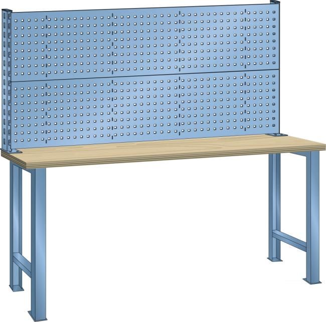 Aufbau für Werkbank RAL 5012 B1500xH700mm