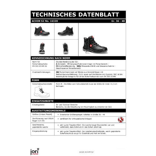 ELTEN ACHIM Sicherheitsstiefel Mid S2, Schwarz, Gr. 42