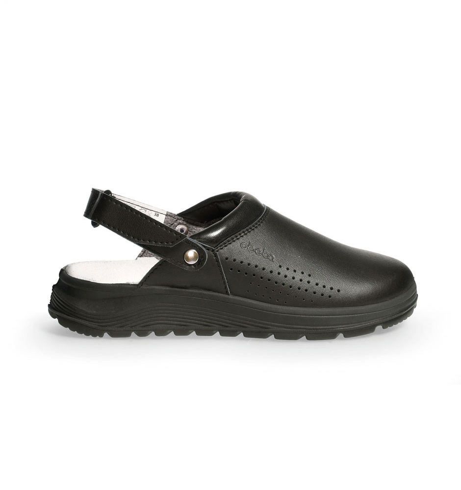 Active Clog schwarz perforiert mit Klettverschluss - 38