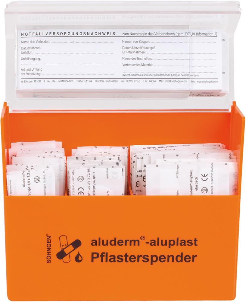 Pflasterspender aluderm- aluplast, orange