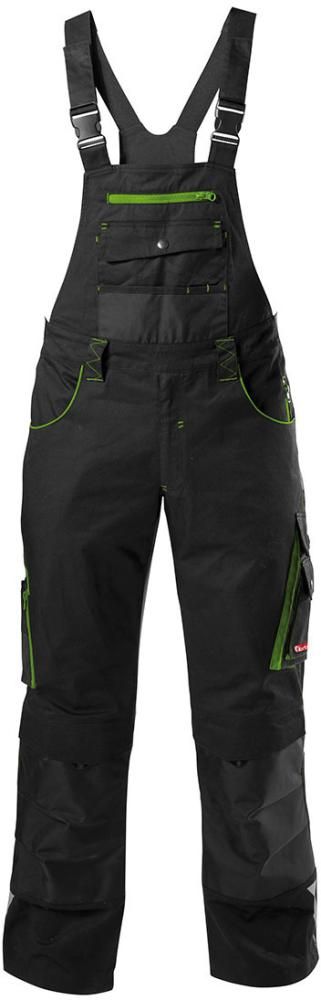 FORTIS H-Latzhose 24, schw./limegreen, Gr. 48