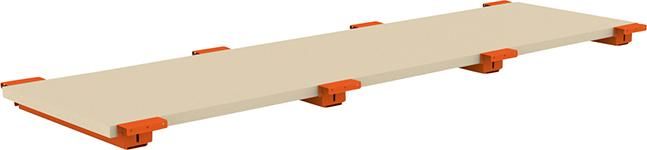 Spanplattenboden B2700xT800xH39 mm mit Tiefenauflage Meta MULTIPAL