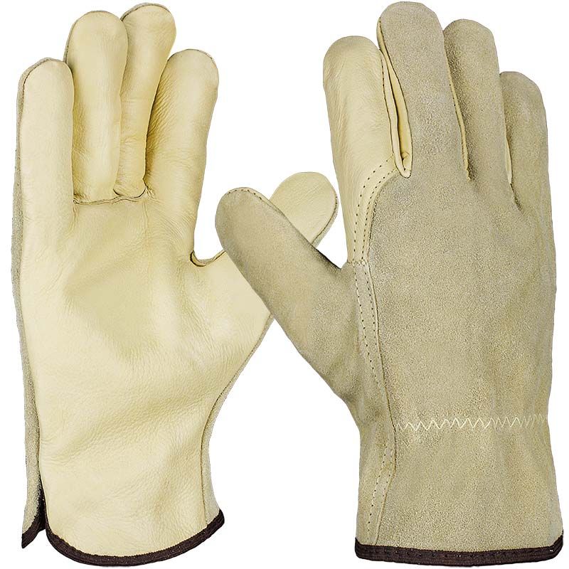 Rindleder Fahrerhandschuh"Driver", hellgelb, ungefüttert 10