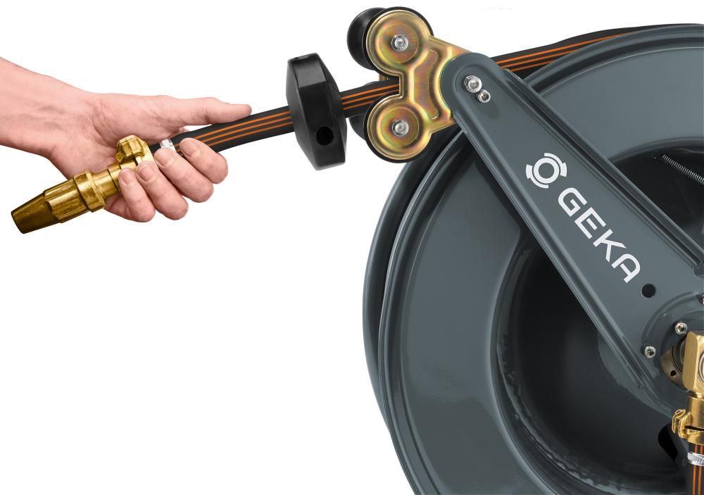 GEKA plus automatischer Schlauchaufroller PA30GSKinkl 25m-EPDM-Schlauch EURO TRIX 3/4"& Arm.