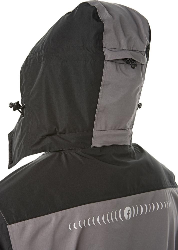 Regenjacke Plus grau/schwarz Gr. 2XL Fortis Elements