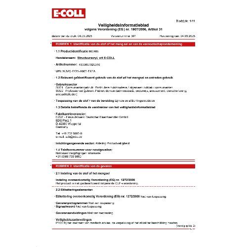 Strukturacryl 310ml weiß E-COLL