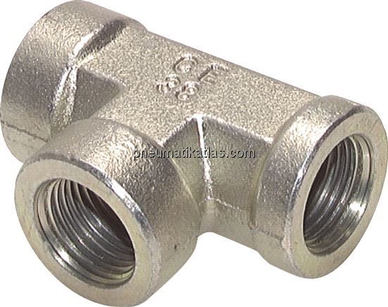 Hochdruck T-Stück NPT 1/8" (IG), Stahl verzinkt