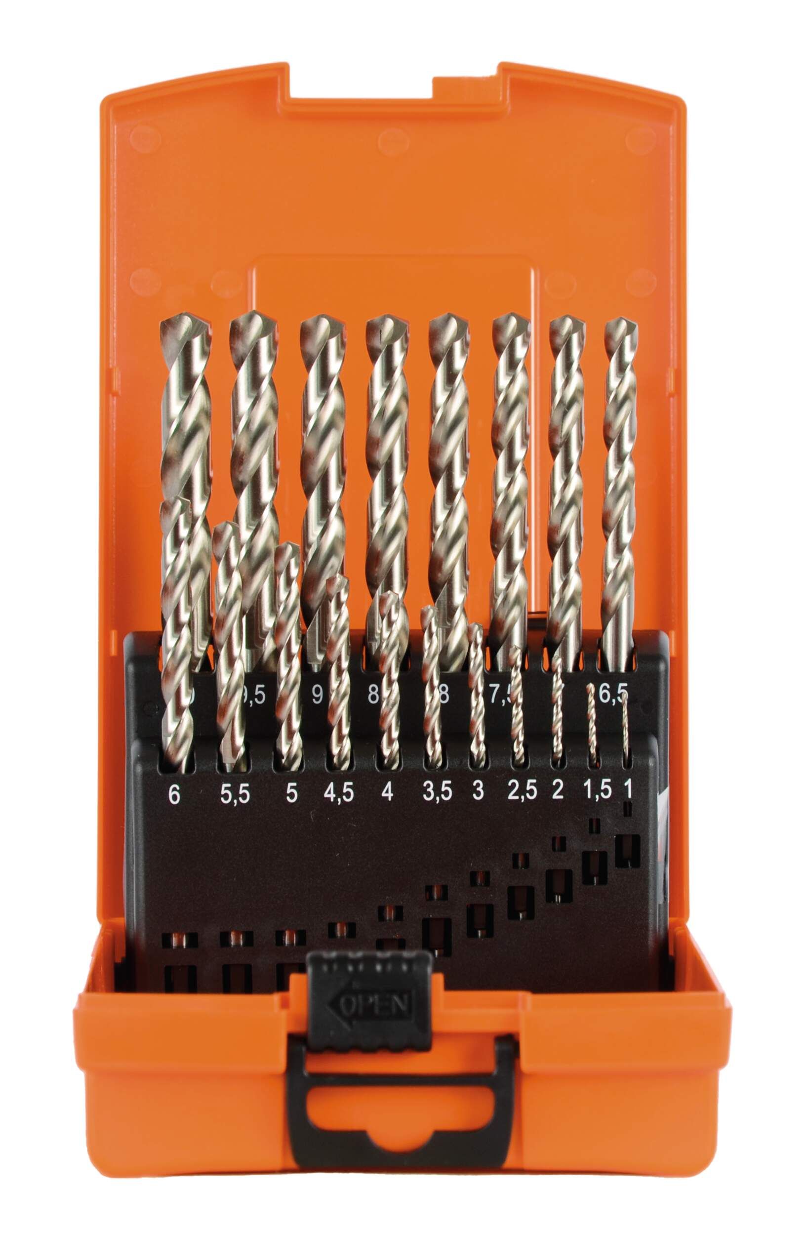 Kunststoffkassette DIN 338 HSS-G 19-tlg, 1-10/0,5mm - BASIC