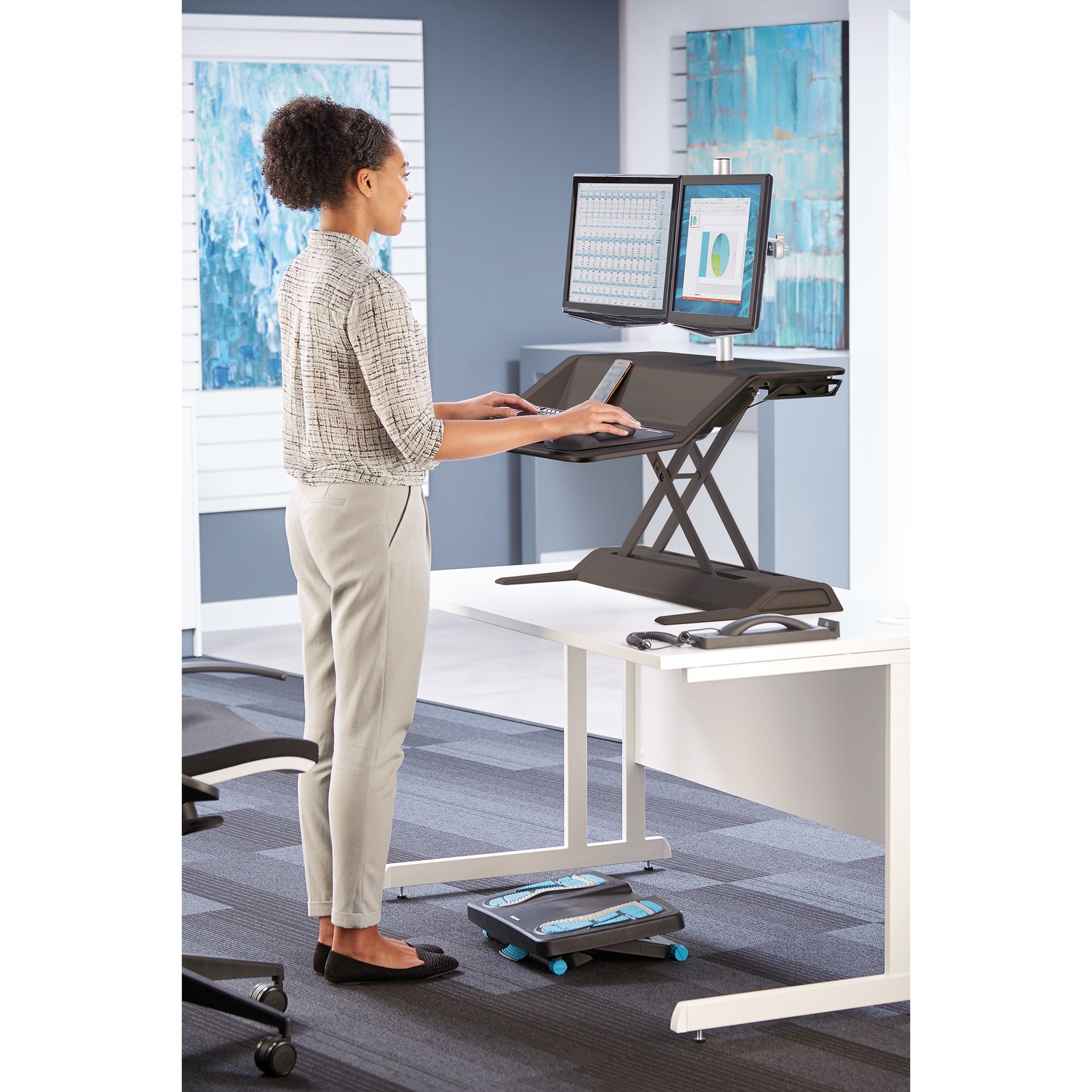 Sitz-Steh-Workstation Lotus schwarz