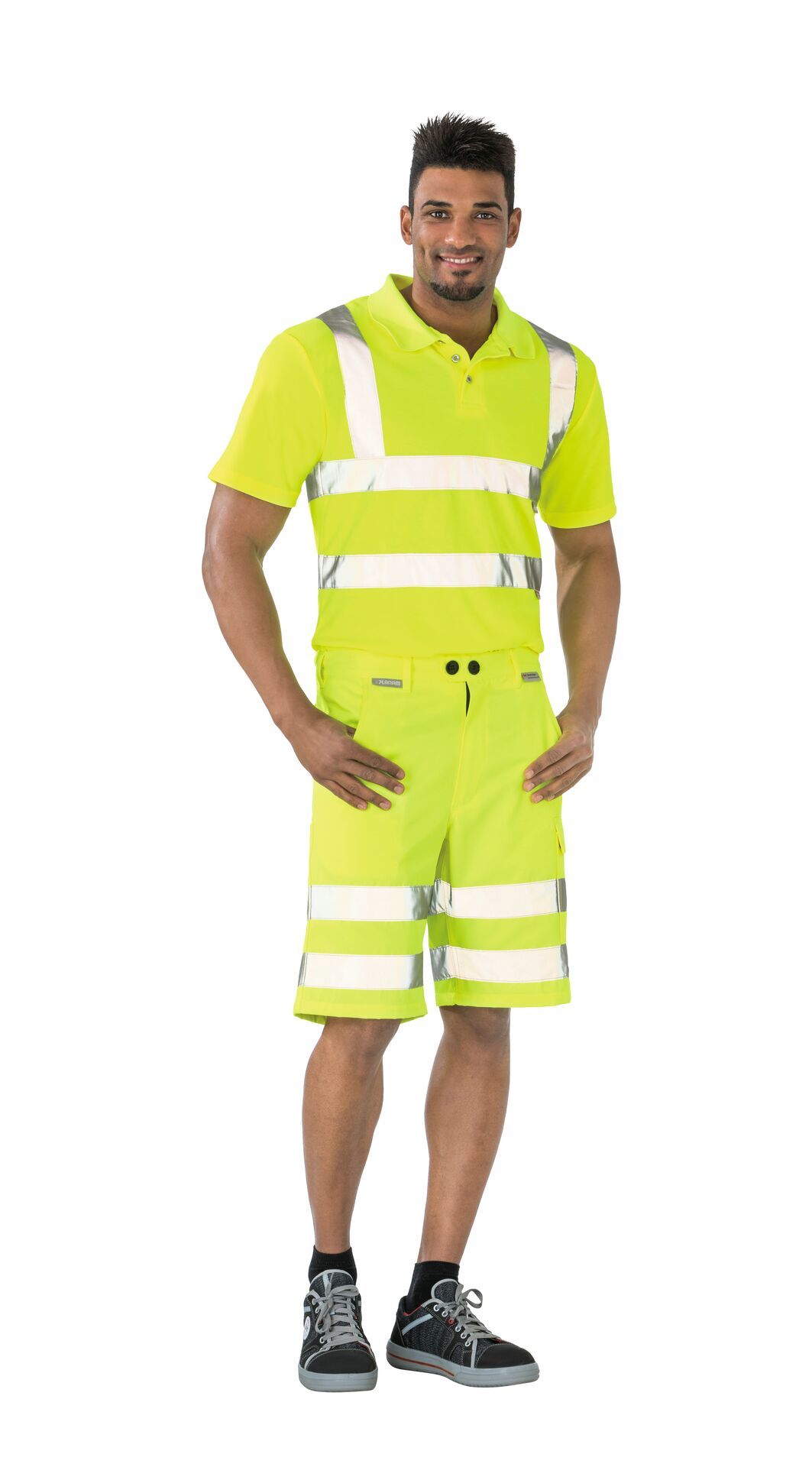 Planam Shorts uni Warnschutz, Outdoor uni gelb Gr. S