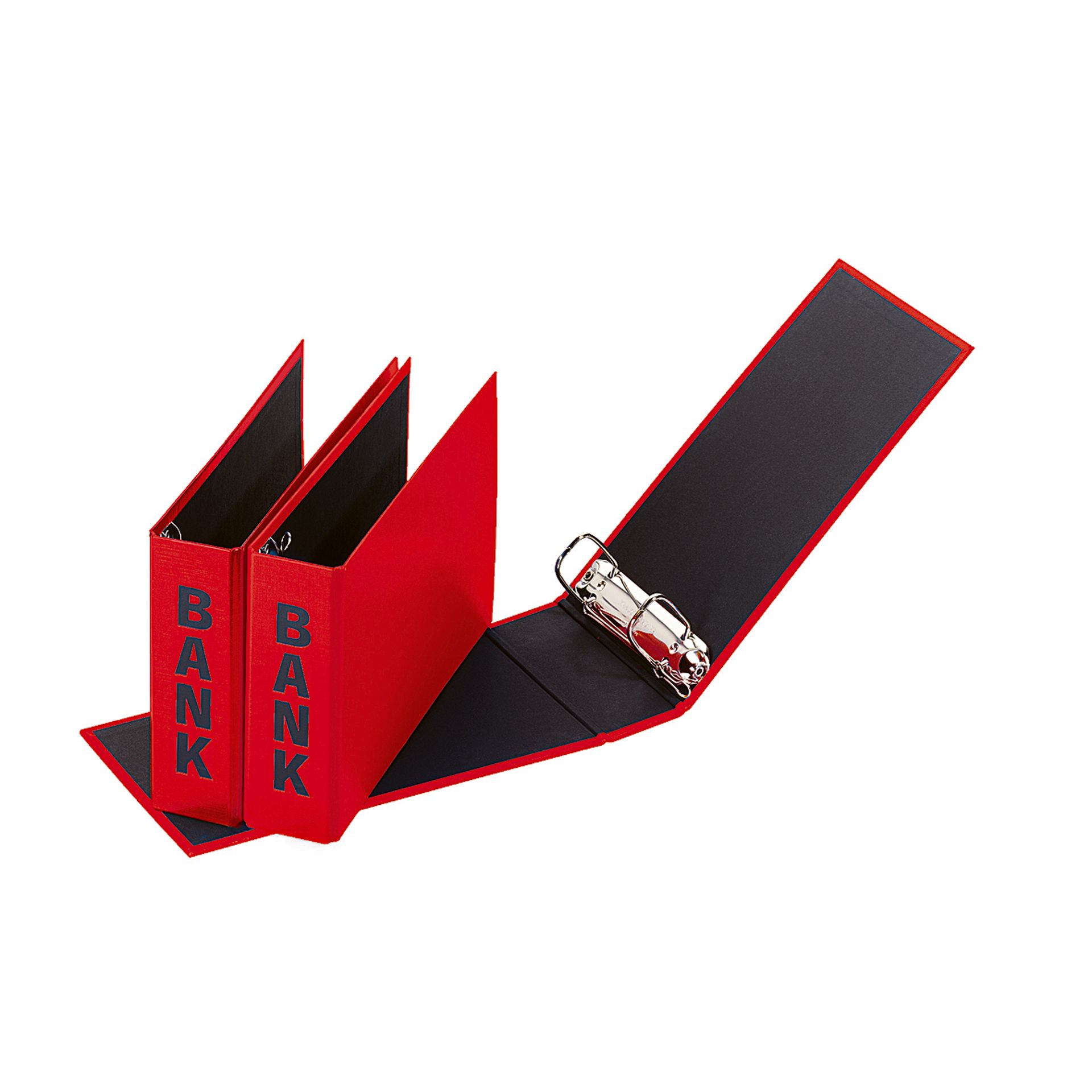 Bankordner Basic Colours 25x14x5cm Pappe rot