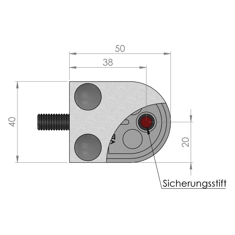 Glasklemmen "Modell 30" für Rundrohr