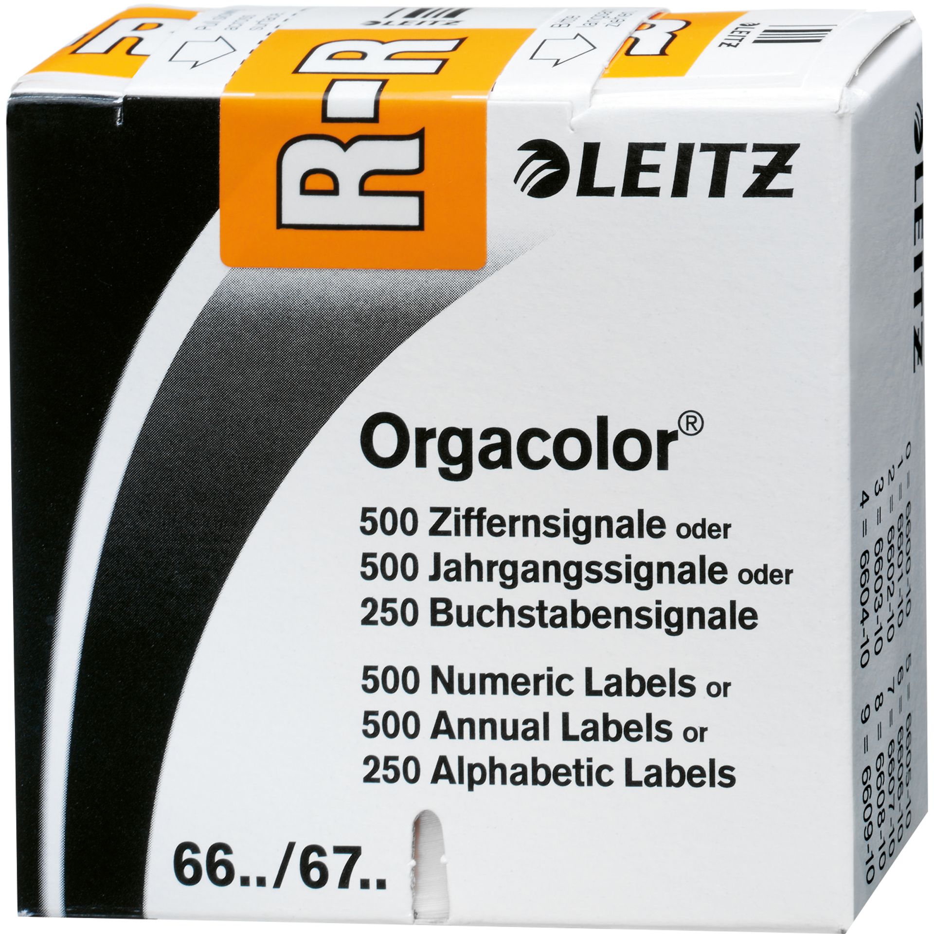 Buchstabensignal Orgacolor R orange 250 St./Pack.