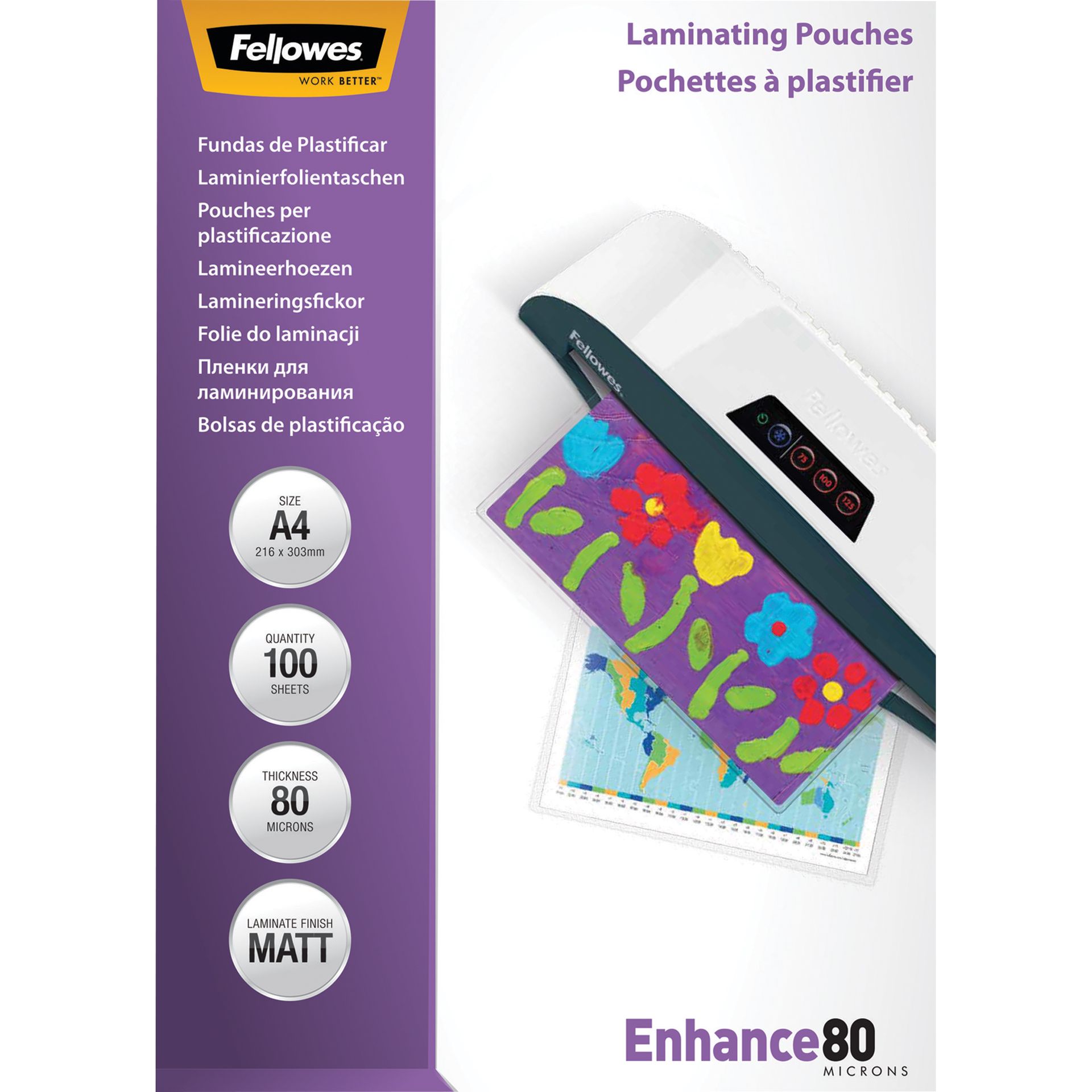 Laminierfolie Enhance 80 DIN A4 tr 100 St./Pack.